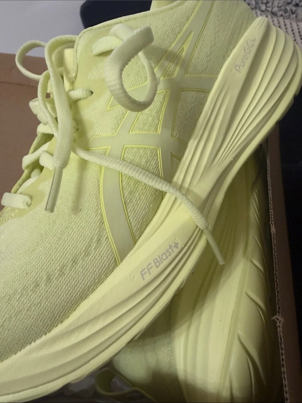 ASICS Women's Neon Lime Athletic Running Shoes - Picture 4 of 4